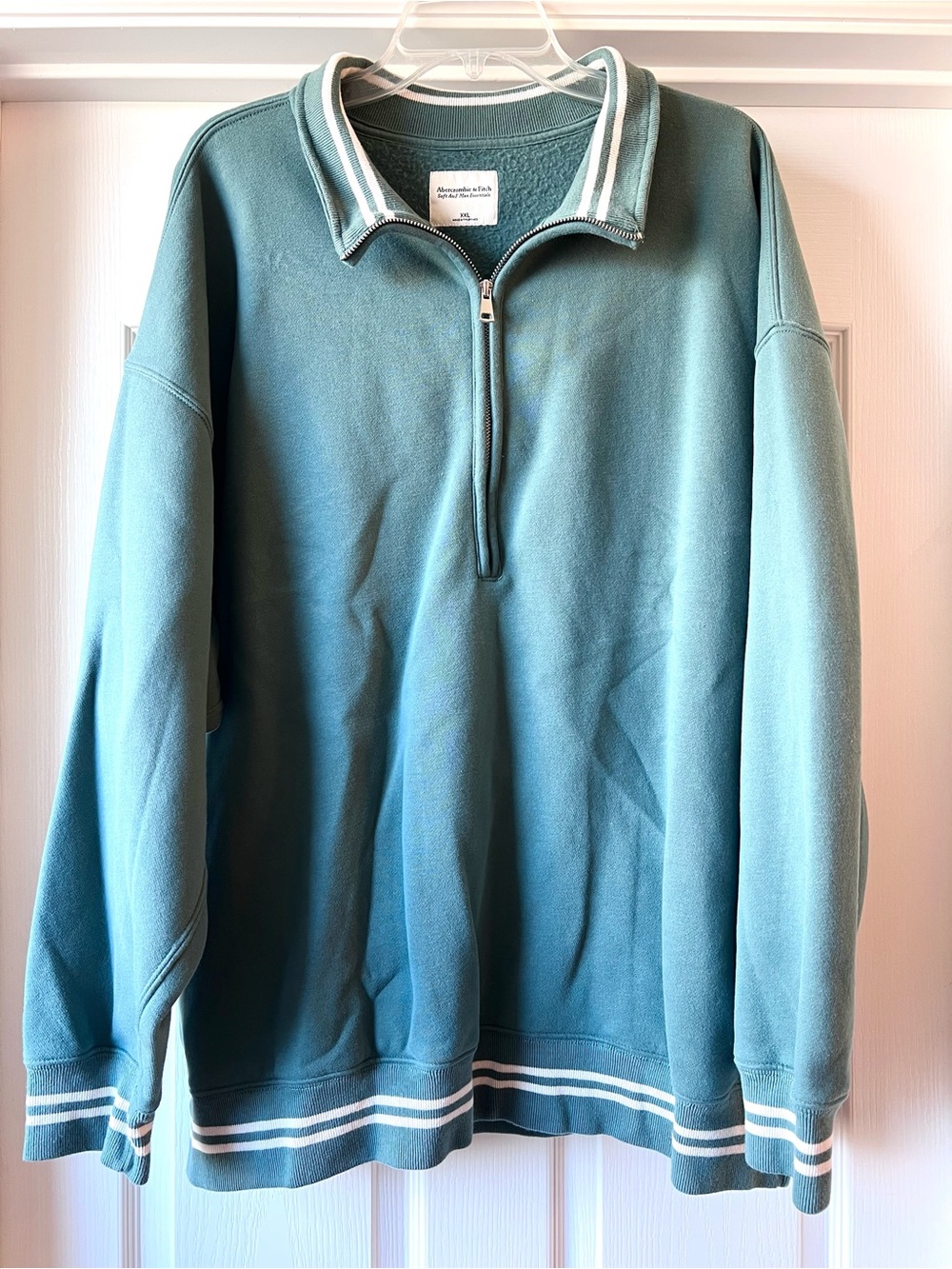 Abercrombie & Fitch Essential Vintage Sunday Half Zip Green XXL